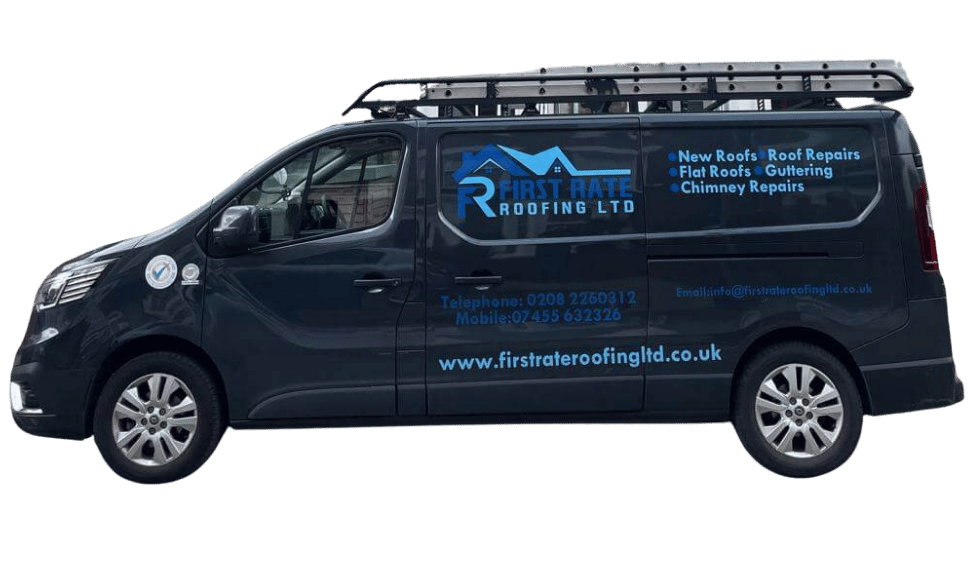 First Rate Roofing Work Van