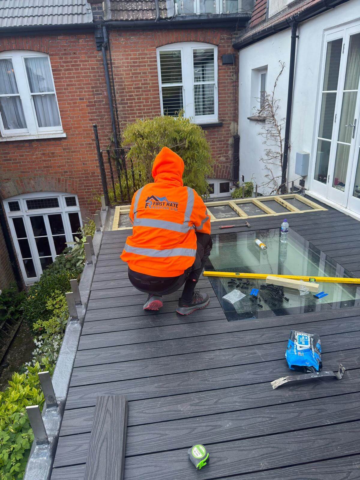 new flat roof installed